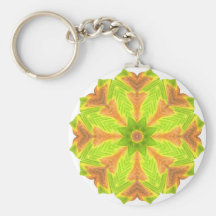 Key Lime Green Tropical Mandala Key Chain