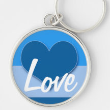 Keychain blåtthjärtakärlek nyckelring
