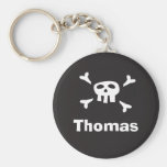 Keychain för favör för personligpiratparty, skalle nyckelringar