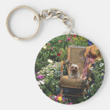 Keychain för Yorkshire Terrier trädgård Nyckel Ring