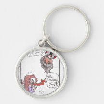 KeyChain - frågade vem dig?!? Nyckel Ring