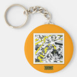 Keychain noshörning 39 Xerox Dangerhouse Nyckel Ring