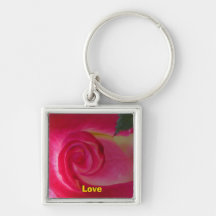 Keychain - rosa ros nyckel ringar