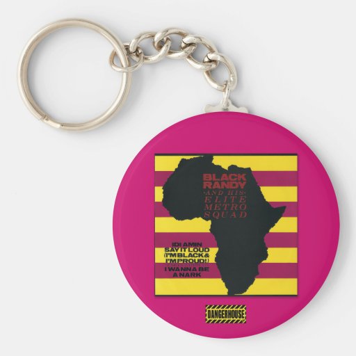 Keychain svart kåta Idi Amin Dangerhouse Nyckelringar