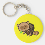 Keychain - TeaKettle Tanuki - YellowBack Nyckel Ring