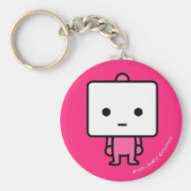 Keychain - Tofu - PinkBack Nyckel Ringar