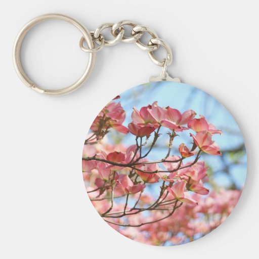Keychains blommar rosa Dogwood blom- anpassningsba Nyckel Ringar