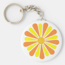 Keychains för orange- och gultsolskenblomma nyckelringar