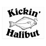 Kickin hälleflundra vykort