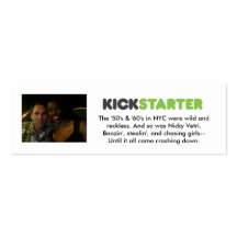 Kickstarter kort visit kort