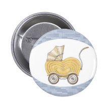 Kinderwagen blått nål