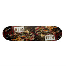 Kinesisk festlig middagtallrikar skate board deck