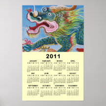 Kinesisk kalender för väggmålning 2011 affischer