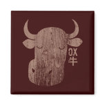 Kinesisk Zodiacoxe i Kanjitappningmagnet