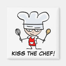 Kiss the chef magnet