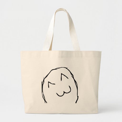 Kitteh leende tote bag