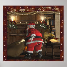 Klämma fast valpen på det Santa julsällskapsspelet Print