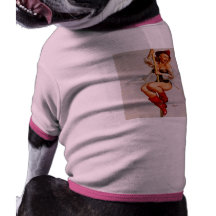 Klämmer fast den Retro Gil Elvgren för vintage bra Hund Tee