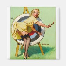 Klämmer fast Retro pinupkonst Gil Elvgren för vint Kylskåps Magneter