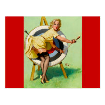 Klämmer fast Retro pinupkonst Gil Elvgren för vint Vykort