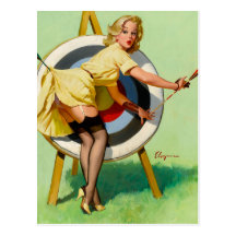 Klämmer fast Retro pinupkonst Gil Elvgren för vint Vykort