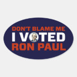Klandra inte mig den Ron Paul klistermärkeuppsättn