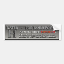 Klassat H för hästkraftbildekal