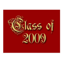 Klassificera av 2009 studentkort vykort