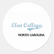 Klassiker för Elon högskolaNorth Carolina stad Klistermärke
