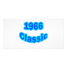 Klassikerblått 1966 anpassade foto kort