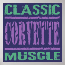 KlassikerCorvette muskel Affischer