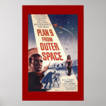 Klassikern filmar affischen "planerar 9 från rymde