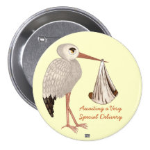 KlassikerStork (neutralt) 2 (baby shower) Pins