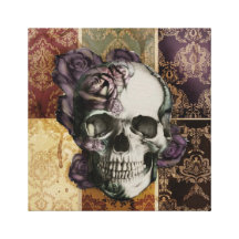 Klassikervictorianskalle och rokanfas Art. Sträckta Canvas Tryck