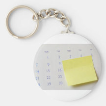Klibbigt notera på kalender nyckel ring