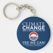 Klimatförändring - ja kan vi Obama parodi Keychain Nyckelring
