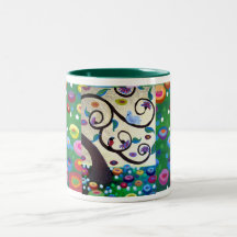 Klimt tributelivets träd mugg