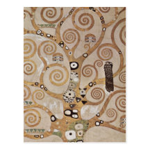 Klimt - växtmallar Stocletfries Vykort