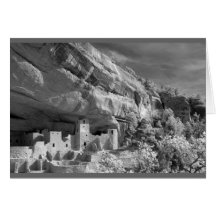 Klippaslott, nationalpark för Mesa Verde Hälsnings Kort