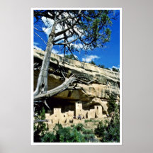 Klippaslott - nationalpark för Mesa Verde Print