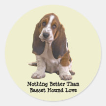 Klistermärke för Bassethundansikte