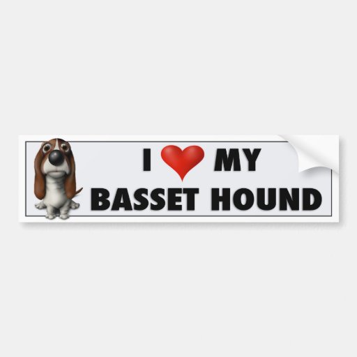Klistermärke för Bassethundkärlek Bildekaler