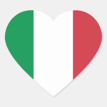 Klistermärke för italienflaggahjärta