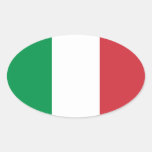 Klistermärke för italienflaggaOval