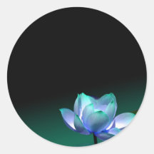 Klistermärke för Turquois blåttlotusblomma