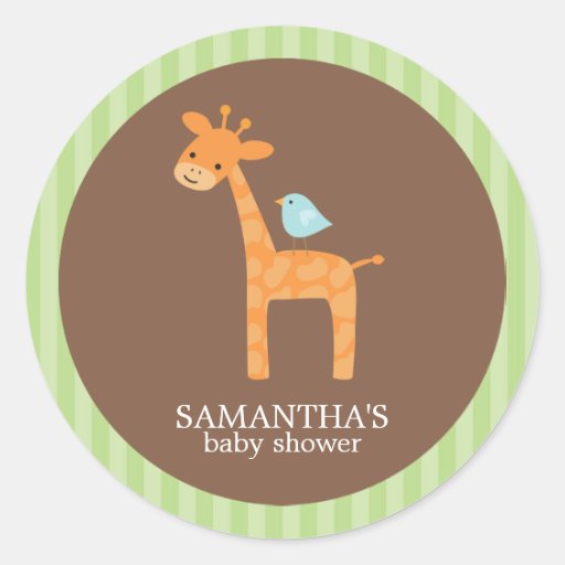 Klistermärkear för Safarivänbaby shower