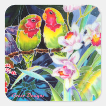 Klistermärkear för tryck för Orchids för Lovebirds