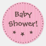 Klistermärkear: Rosor och choklad - baby shower!
