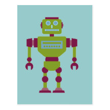Klon räckte roboten vykort