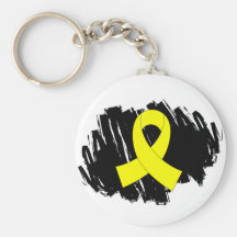 Klottrar det gula bandet för Endometriosis med Nyckel Ringar